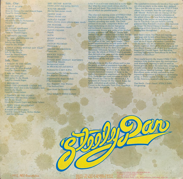 Steely Dan : Can't Buy A Thrill (LP, Album, RE)