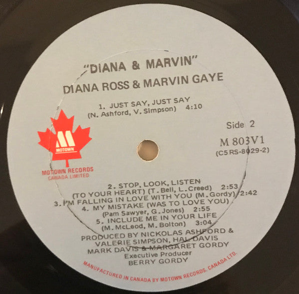 Diana Ross & Marvin Gaye : Diana & Marvin (LP, Album, RE, Spl)