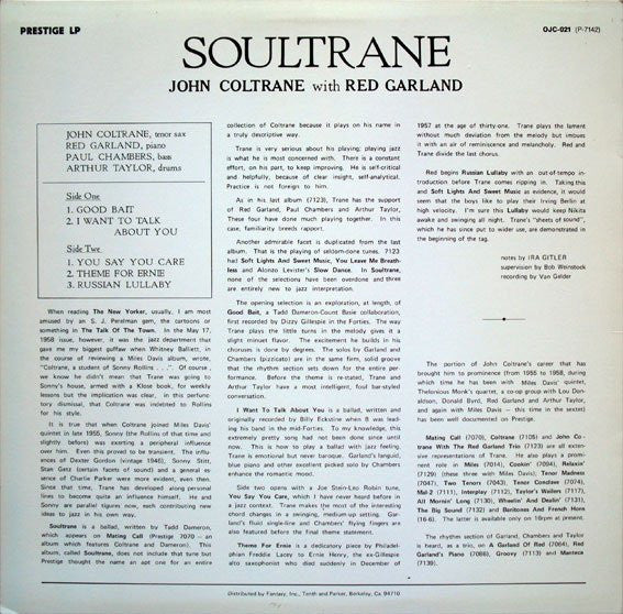 John Coltrane : Soultrane (LP, Album, RE)