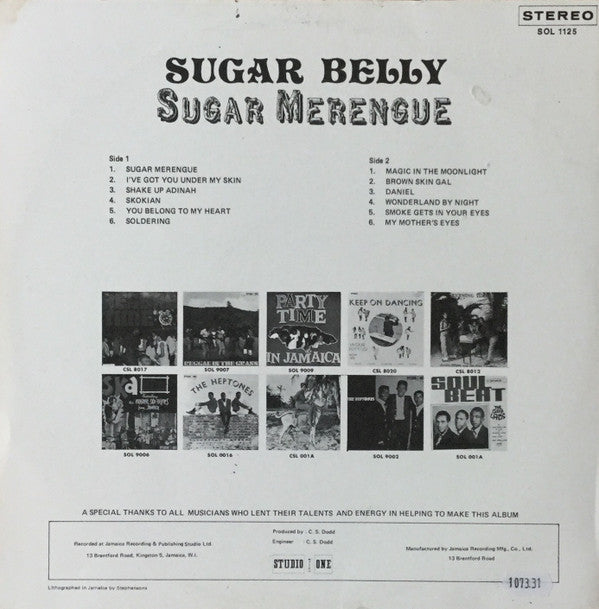 Sugar Belly : Sugar Merengue (LP, Album, RE)