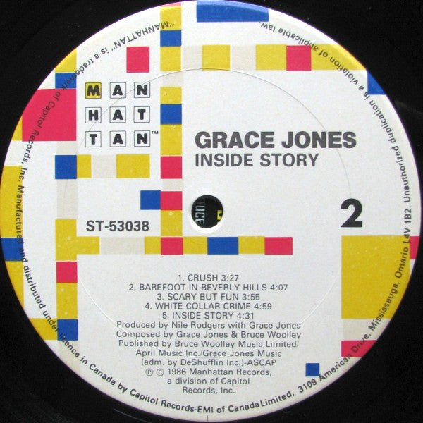 Grace Jones : Inside Story (LP, Album)