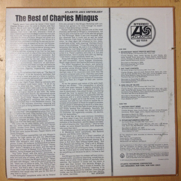 Charles Mingus : The Best Of Charles Mingus (LP, Comp, RE)