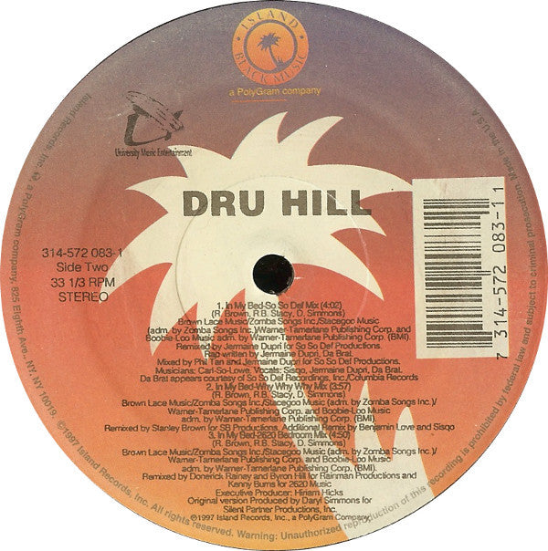 Dru Hill : Never Make A Promise (Hex Hector Remixes) / In My Bed (12")