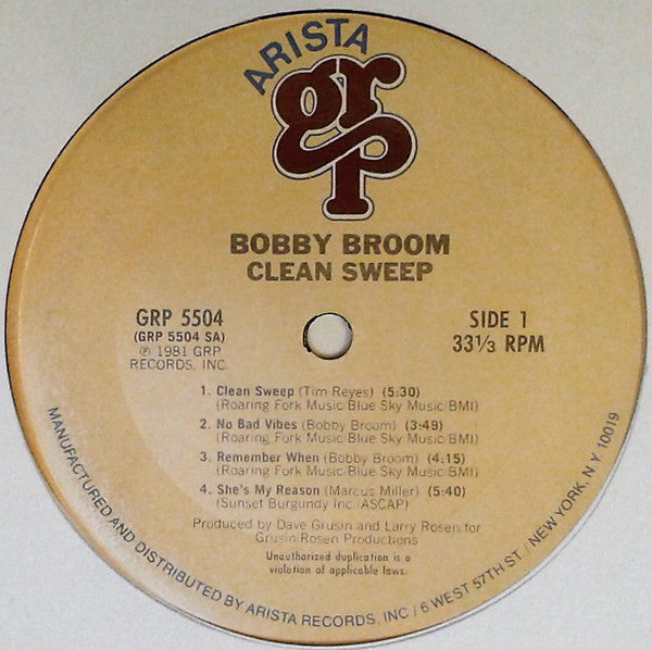 Bobby Broom : Clean Sweep (LP, Album)
