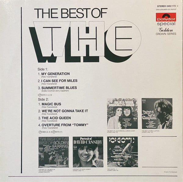 The Who : The Best Of The Who (LP, Comp)