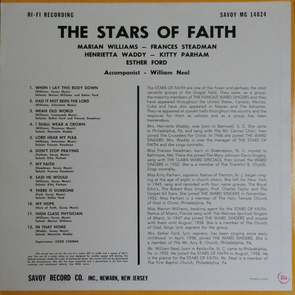 The Stars Of Faith : The Stars Of Faith (LP, Album)
