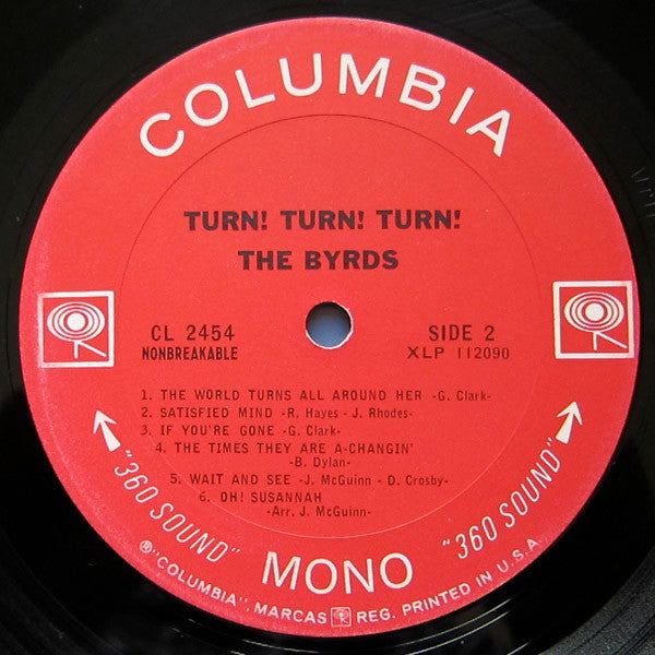 The Byrds : Turn! Turn! Turn! (LP, Album, Mono, San)