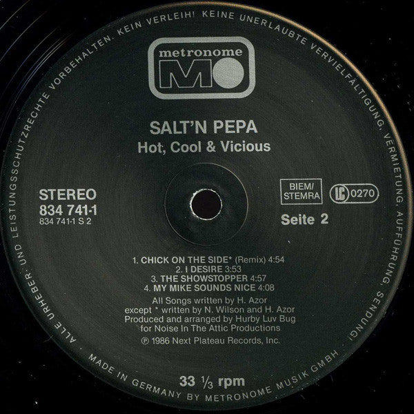 Salt 'N' Pepa : Hot, Cool & Vicious (LP, Album)