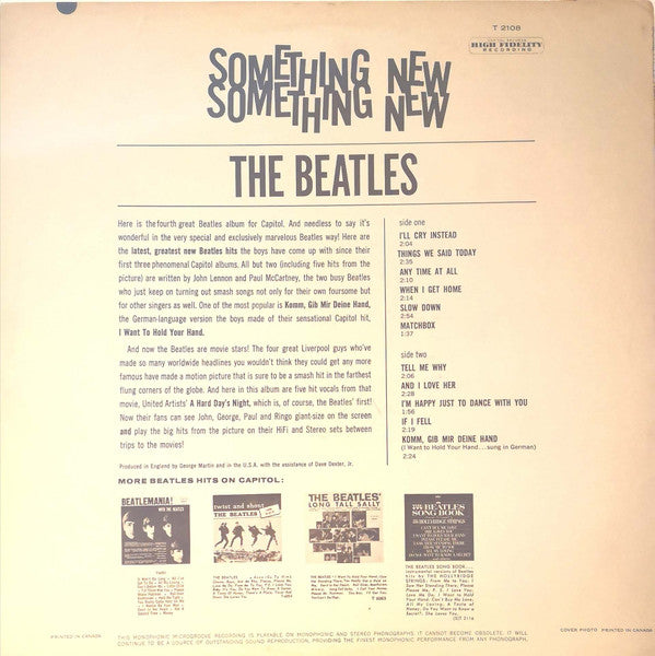 The Beatles : Something New (LP, Album, Mono)