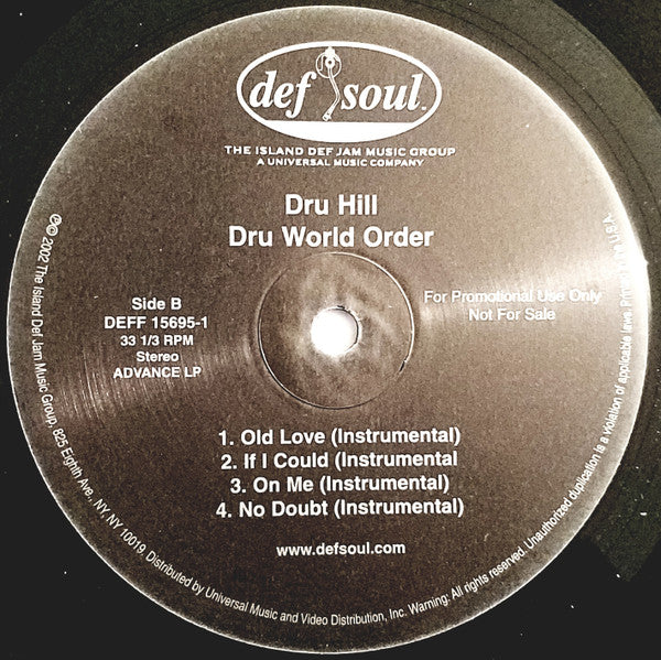 Dru Hill : Dru World Order (Advance LP) (LP, Advance, Promo)