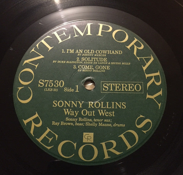 Sonny Rollins : Way Out West (LP, Album, RE, RP, Gre)