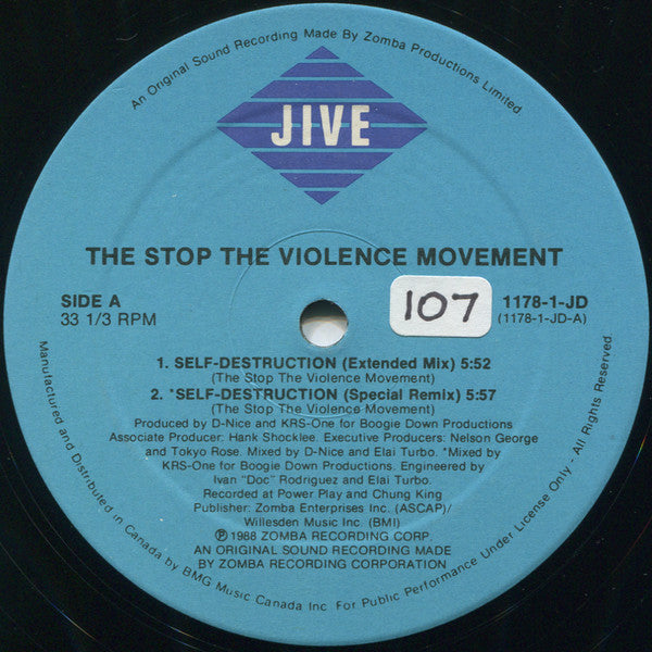 The Stop The Violence Movement : Self Destruction (12")