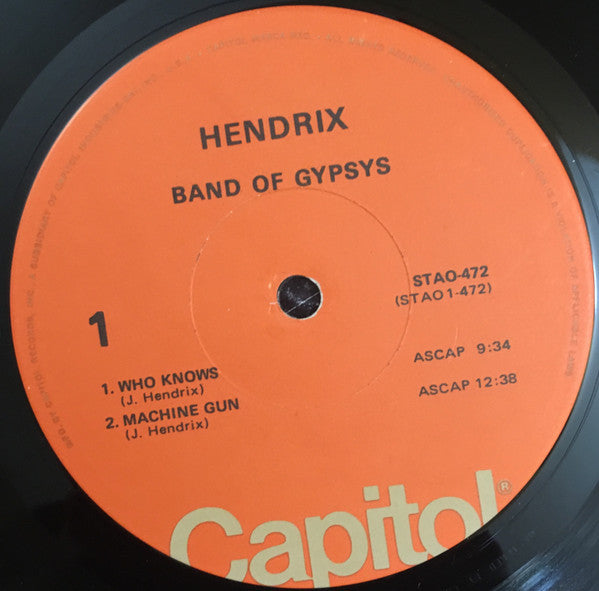 Jimi Hendrix : Band Of Gypsys (LP, Album, RE, Gat)