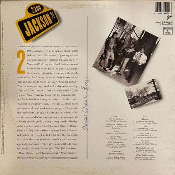 The Jacksons : 2300 Jackson Street (LP, Album)