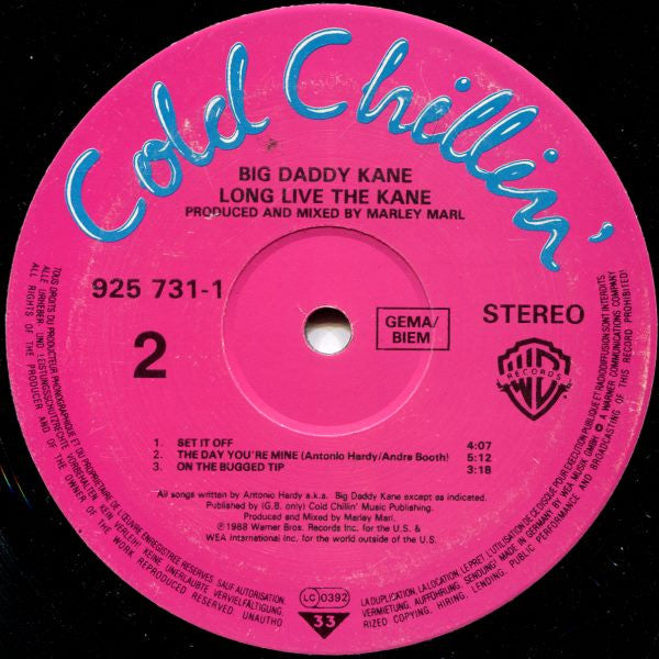 Big Daddy Kane : Long Live The Kane (2xLP, Album, RE)