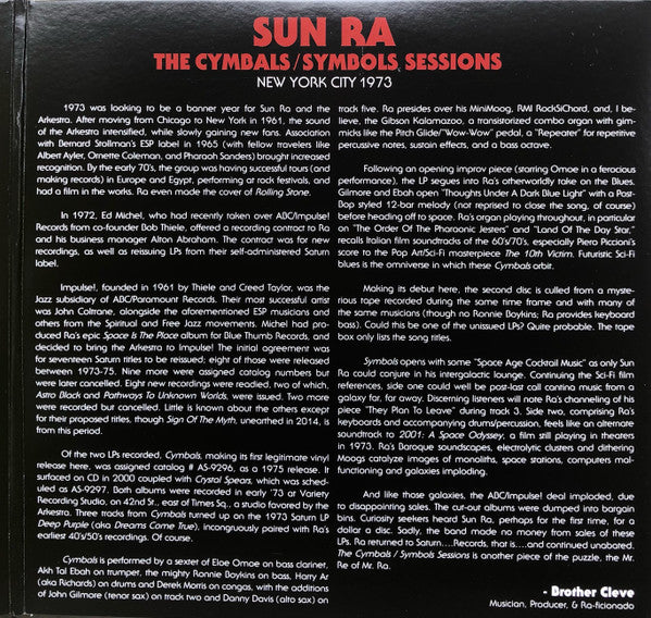 Sun Ra : The Cymbals / Symbols Sessions: New York City 1973  (LP, Album, RE, Red + LP, Album, Gre)