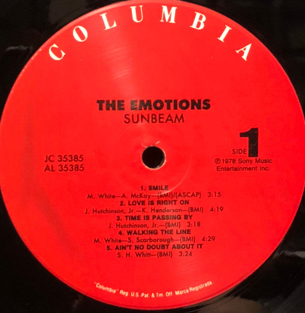 The Emotions : Sunbeam (LP, Album, RE)