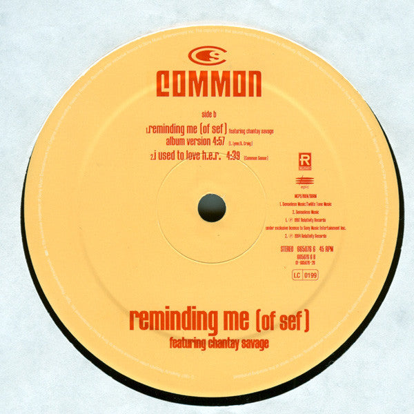 Common Featuring Chantay Savage : Reminding Me (Of Sef) (12")