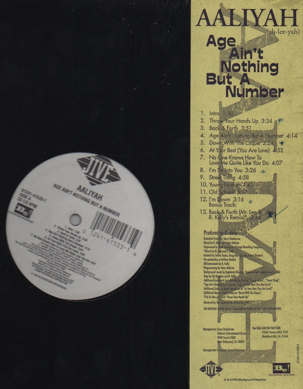 Aaliyah : Age Ain't Nothing But A Number (LP, Album)