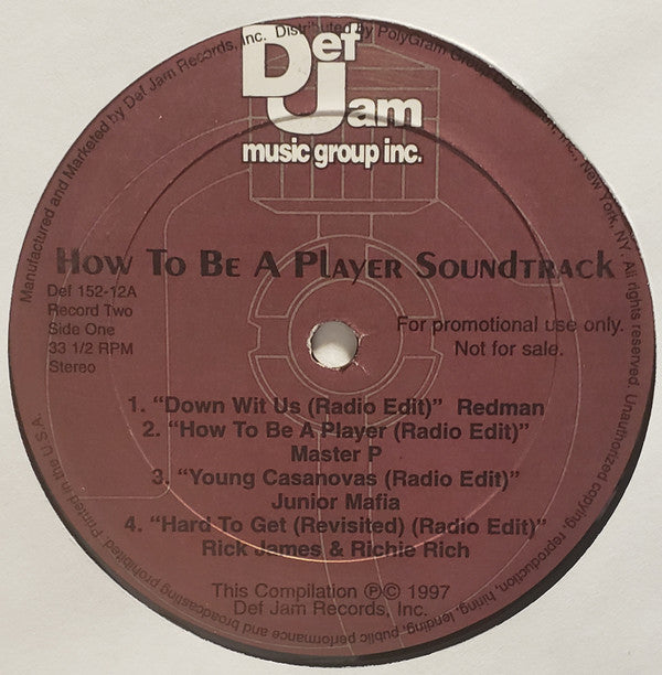 Various : Def Jam's How To Be A Player Soundtrack (2xLP, Comp, Promo, Gat)