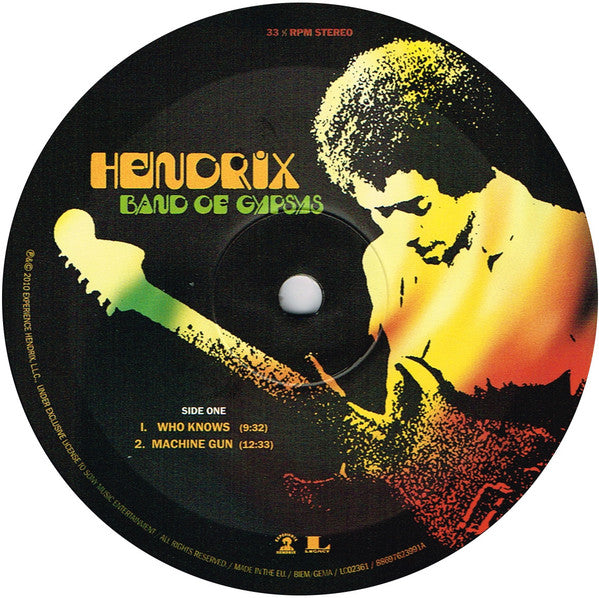 Hendrix* : Band Of Gypsys (LP, Album, RE, RM, 180)