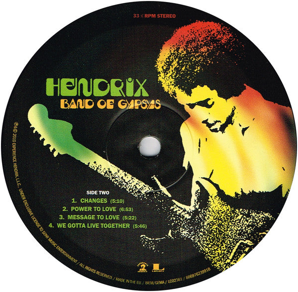 Hendrix* : Band Of Gypsys (LP, Album, RE, RM, 180)