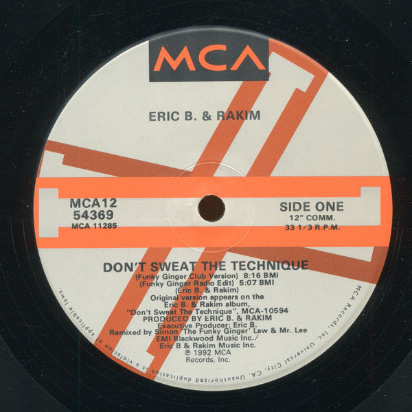 Eric B. & Rakim : Don't Sweat The Technique (12", Single)