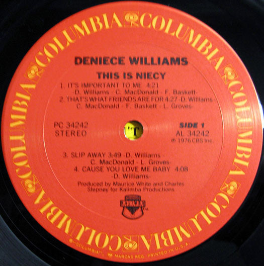 Deniece Williams : This Is Niecy (LP, Album, Pit)