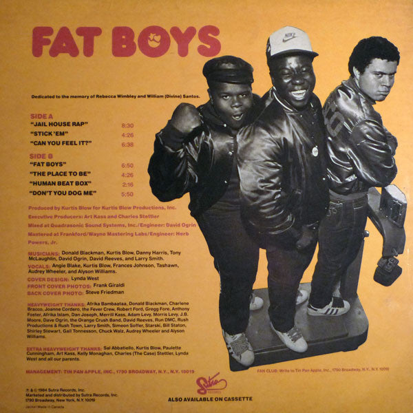 Fat Boys : Fat Boys (LP, Album, Hub)