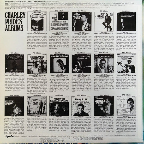 Charley Pride : Songs Of Love By Charley Pride (LP, Album)
