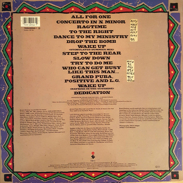 Brand Nubian : One For All (LP, Album)