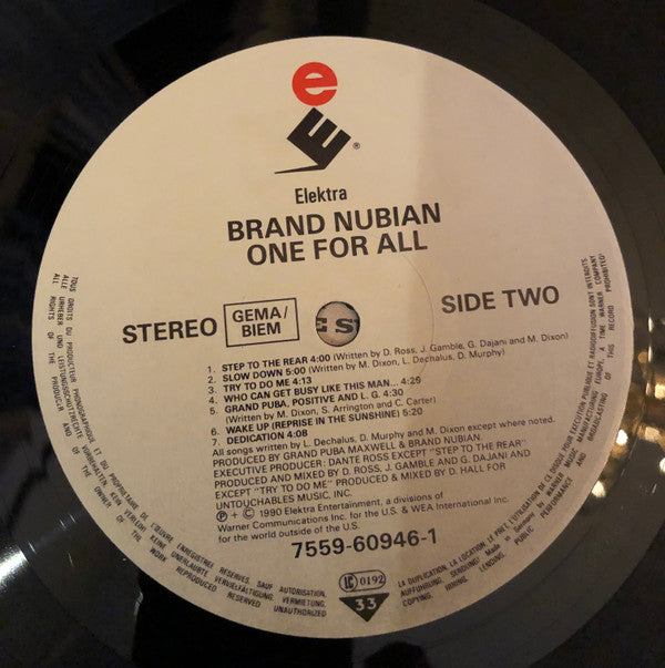 Brand Nubian : One For All (LP, Album)