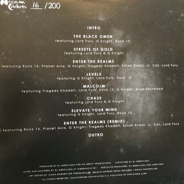 Moon Crickets (2) : The Black Omen (LP, Album, Ltd, Num)