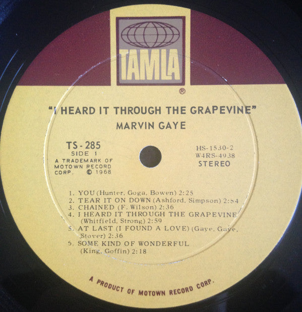 Marvin Gaye : I Heard It Through The Grapevine! (LP, Album, RE)