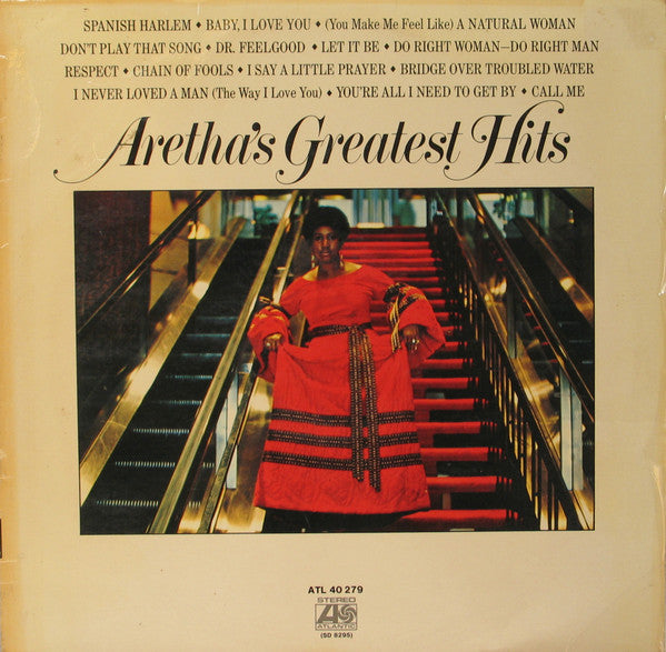Aretha Franklin : Aretha's Greatest Hits (LP, Comp, RE)