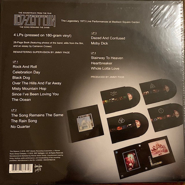 Led Zeppelin : The Soundtrack From The Film The Song Remains The Same (4xLP, Album, RE, RM, 180 + Box)