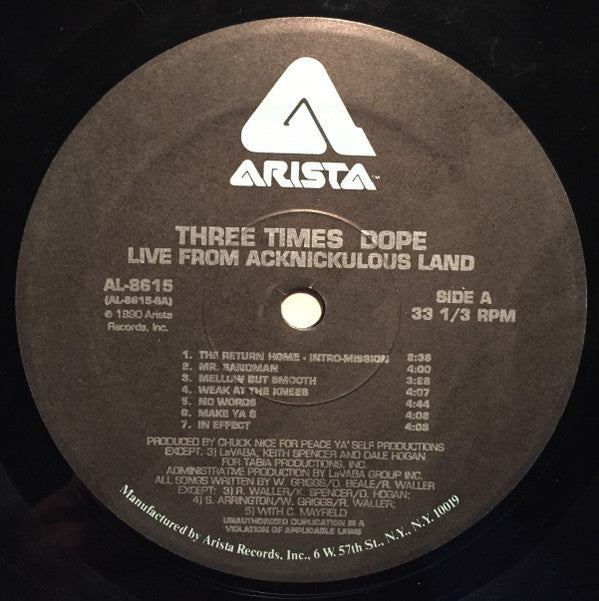 Three Times Dope : Live From Acknickulous Land (LP, Album)