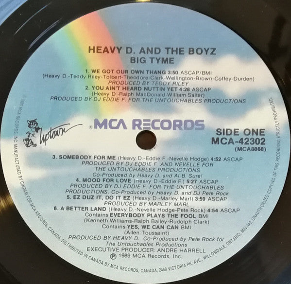 Heavy D. & The Boyz : Big Tyme (LP, Album)