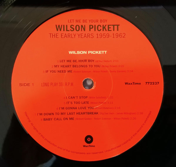 Wilson Pickett : Let Me Be Your Boy - The Early Years, 1959-1962 (LP, Comp)