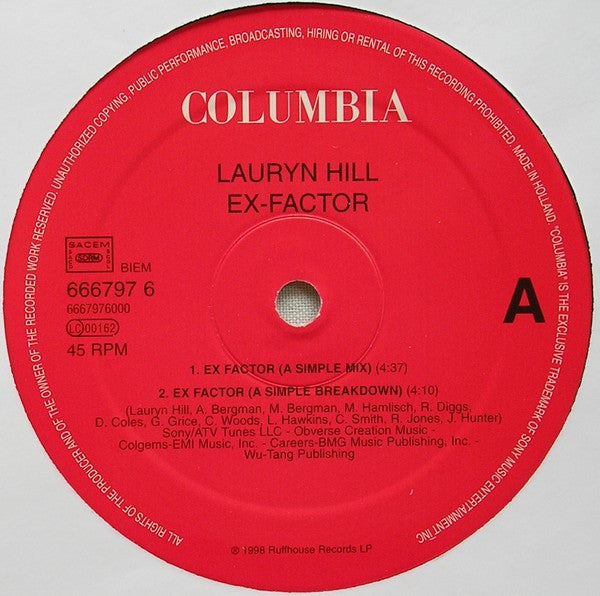 Lauryn Hill : Ex-factor (12")