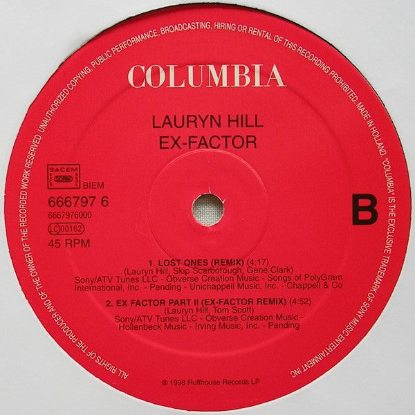 Lauryn Hill : Ex-factor (12")