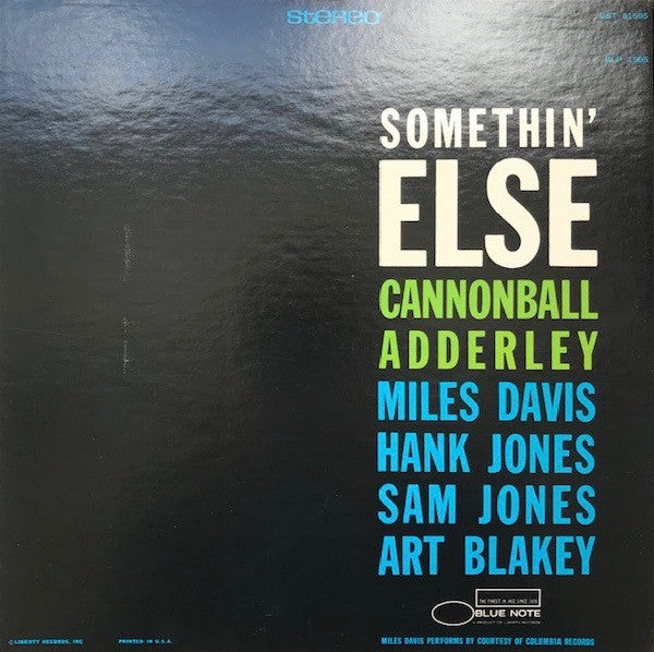 Cannonball Adderley : Somethin' Else (LP, Album, RP, Lib)