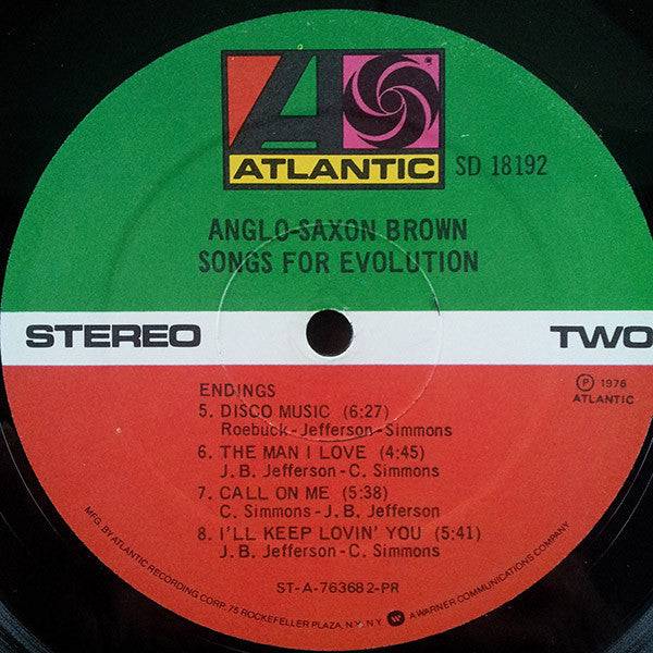 Anglo Saxon Brown : Songs For Evolution (LP, Album)