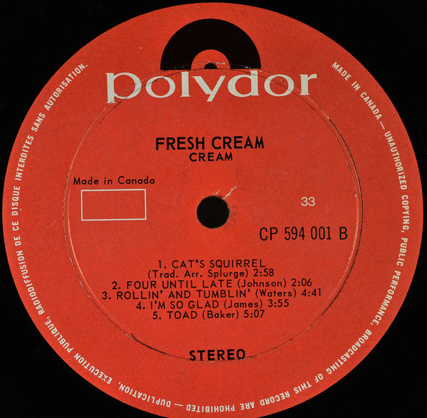 Cream (2) : Fresh Cream (LP, Album)