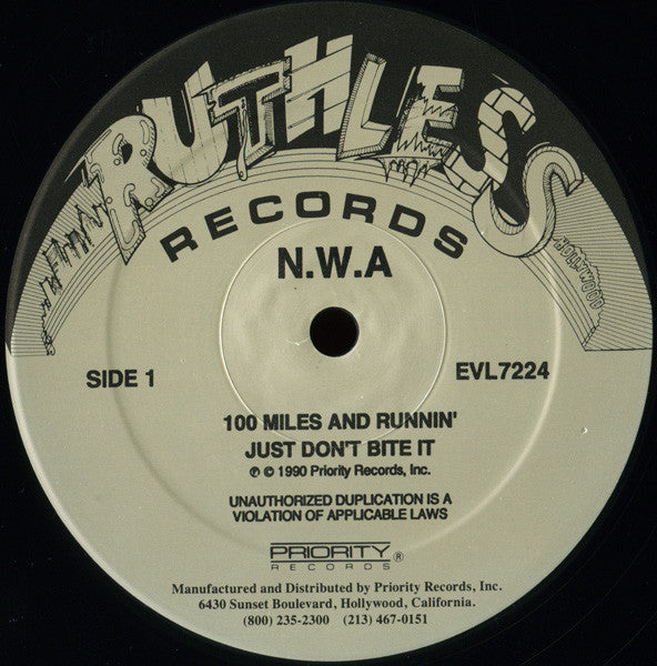 N.W.A* : 100 Miles And Runnin' (12", EP)