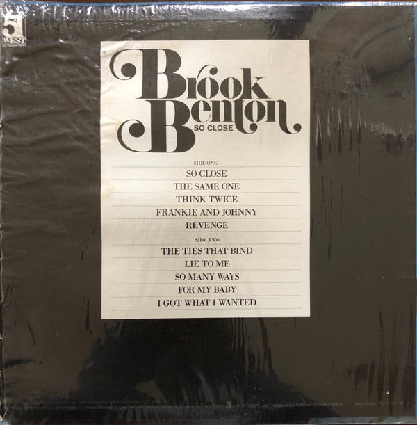 Brook Benton : So Close (LP, Album)