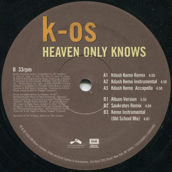 K-OS : Heaven Only Knows (12")