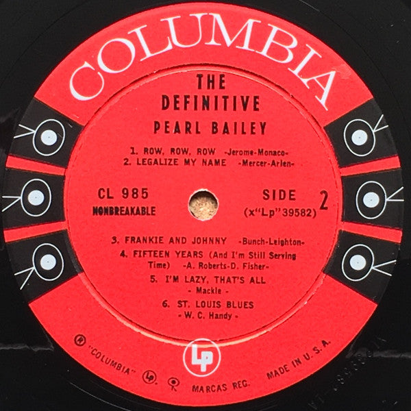 Pearl Bailey : The Definitive Pearl Bailey (LP, Album, Mono, Bri)