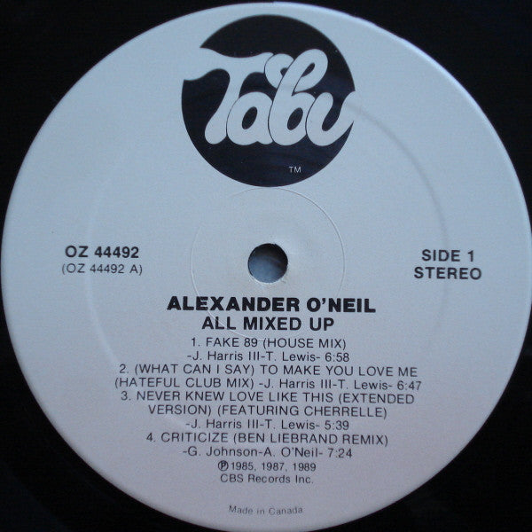 Alexander O'Neal : All Mixed Up (LP, Album)