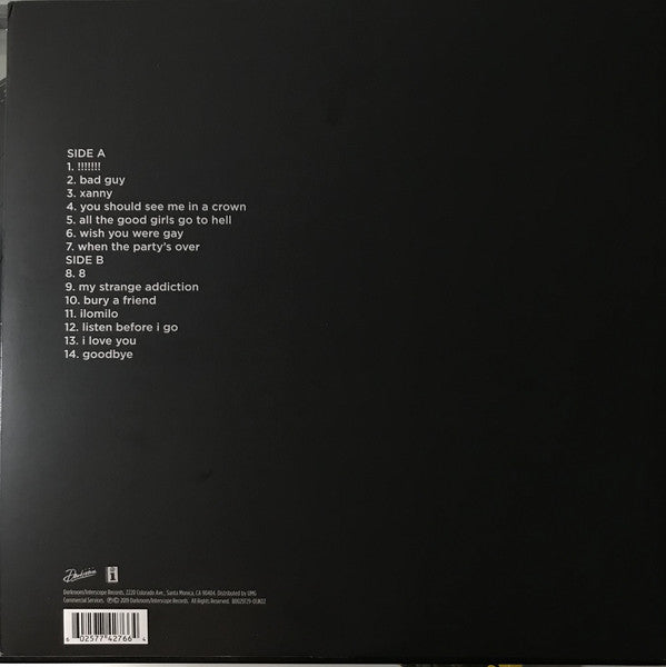 Billie Eilish : When We All Fall Asleep, Where Do We Go? (LP, Album, Ltd, Cop)